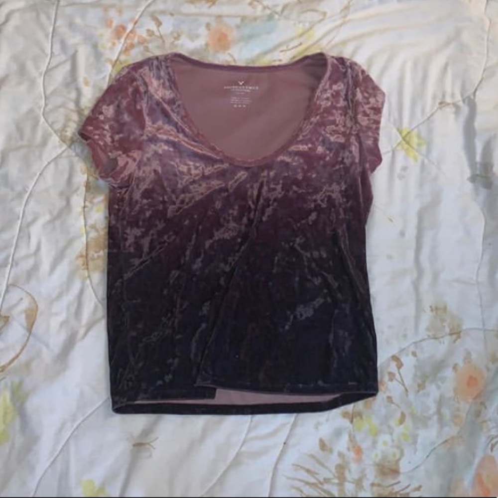 Pink and purple velvet shirt